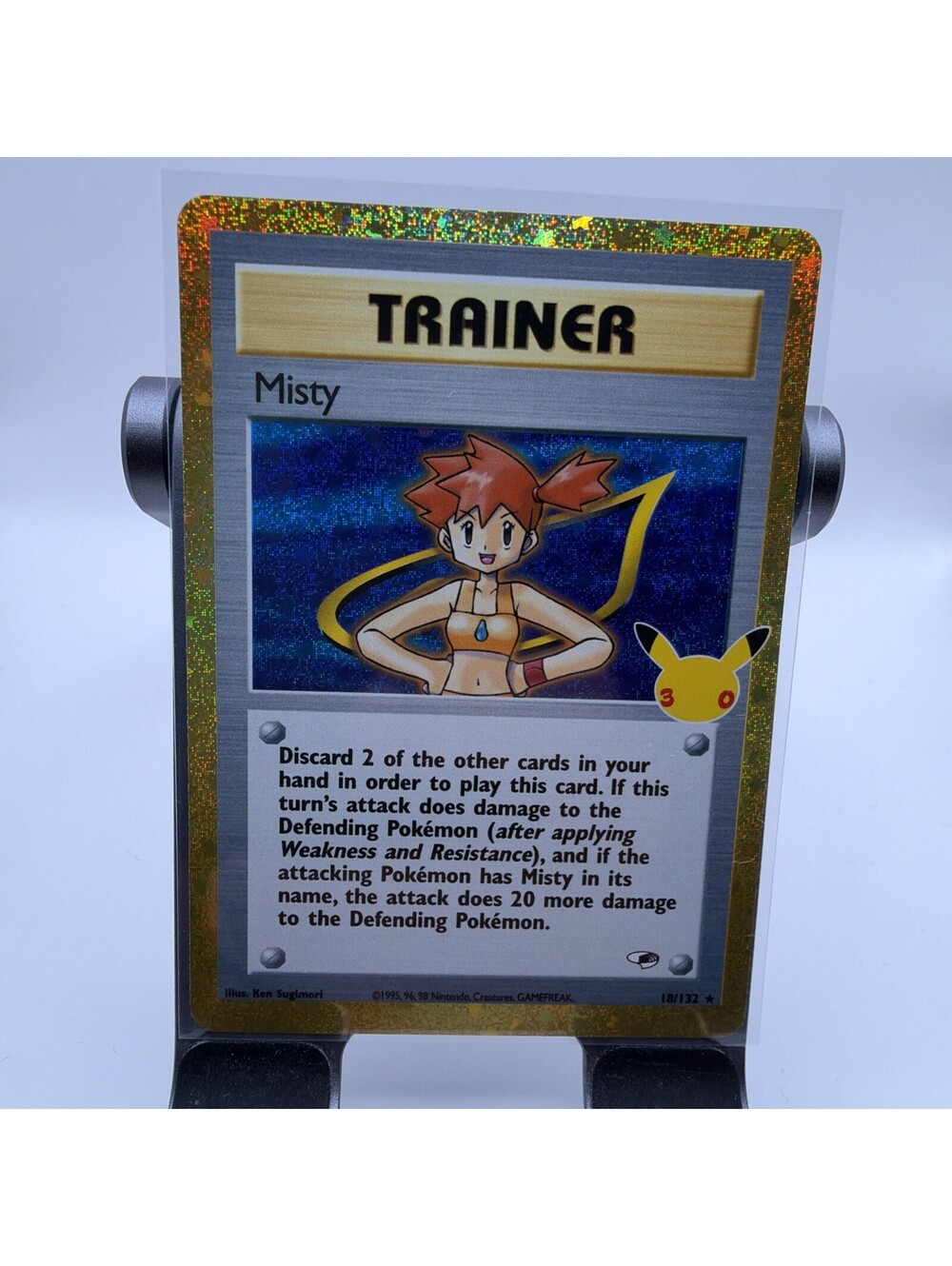 Pokémon TCG Misty Trainer Gold Pokémon 30th Anniversary Holo Card NM